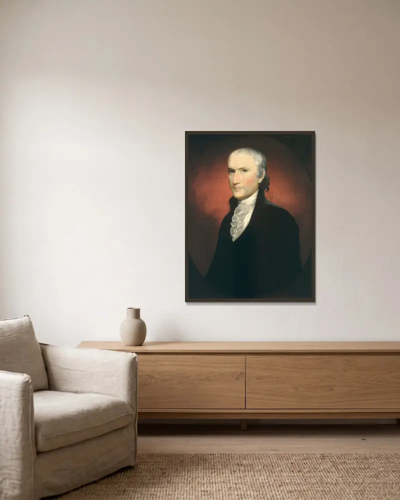 Egbert Benson av John Vanderlyn inramad på en vägg