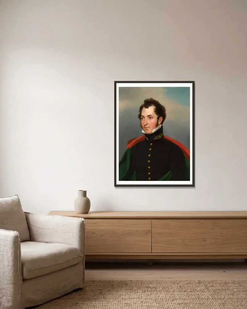 Samuel Ringgold av John Vanderlyn inramad på en vägg