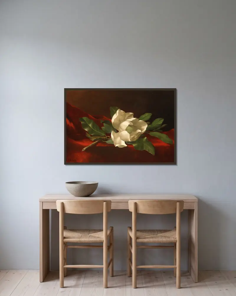 Magnolia, Martin Johnson Heade w ramie na ścianie