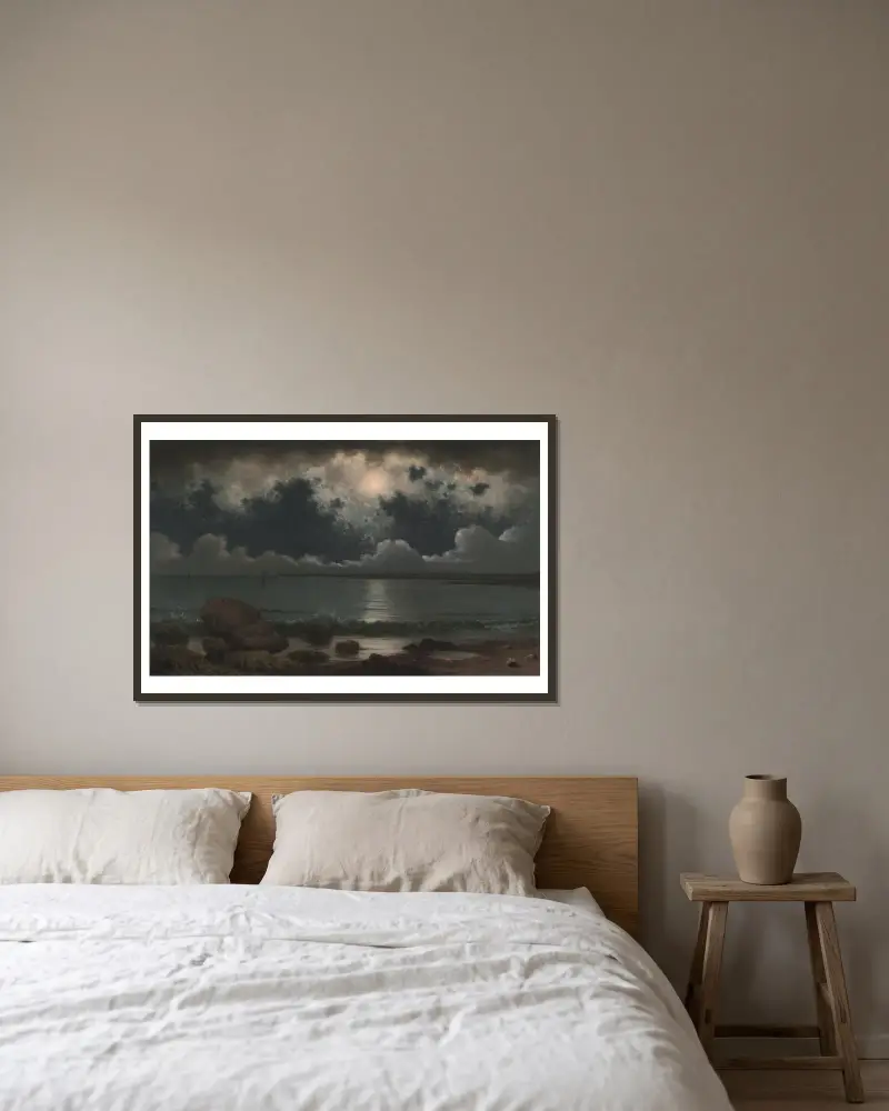 Point Judith, Rhode Island, Martin Johnson Heade v rámu na stěně