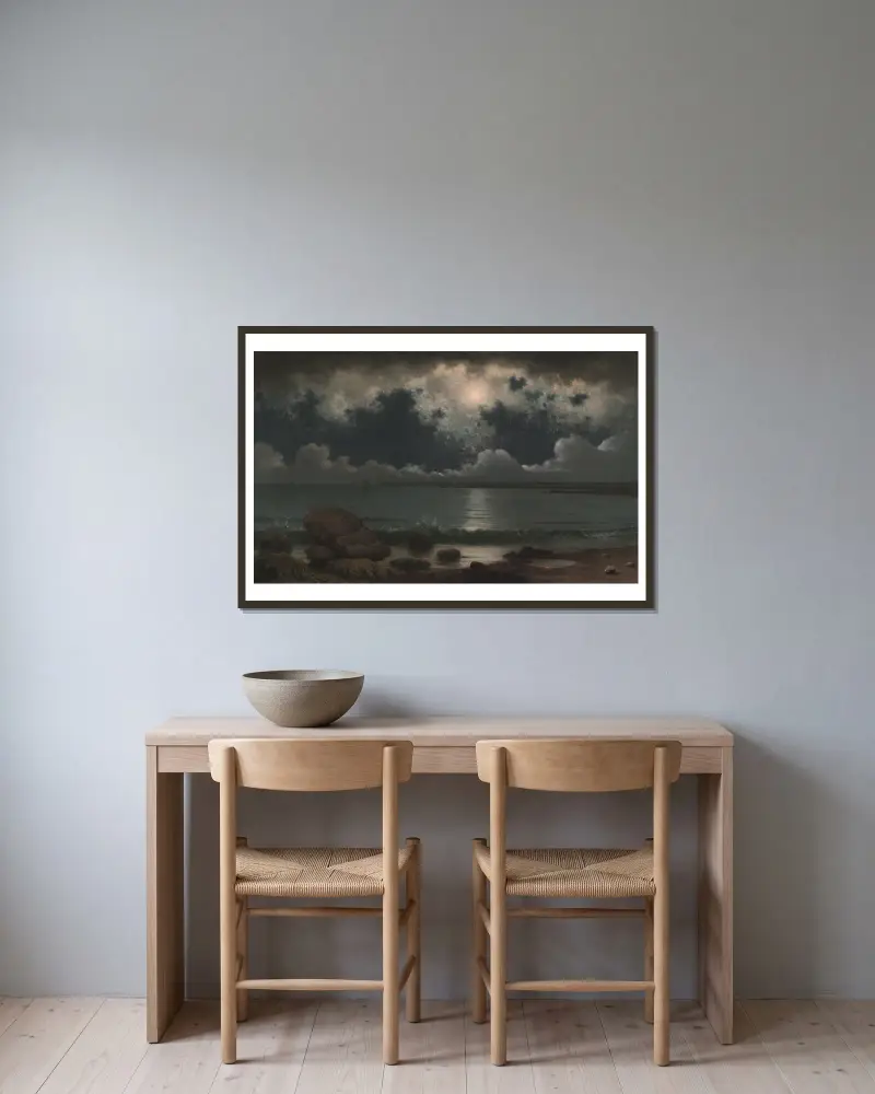 Point Judith, Rhode Island, Martin Johnson Heade v rámu na stěně