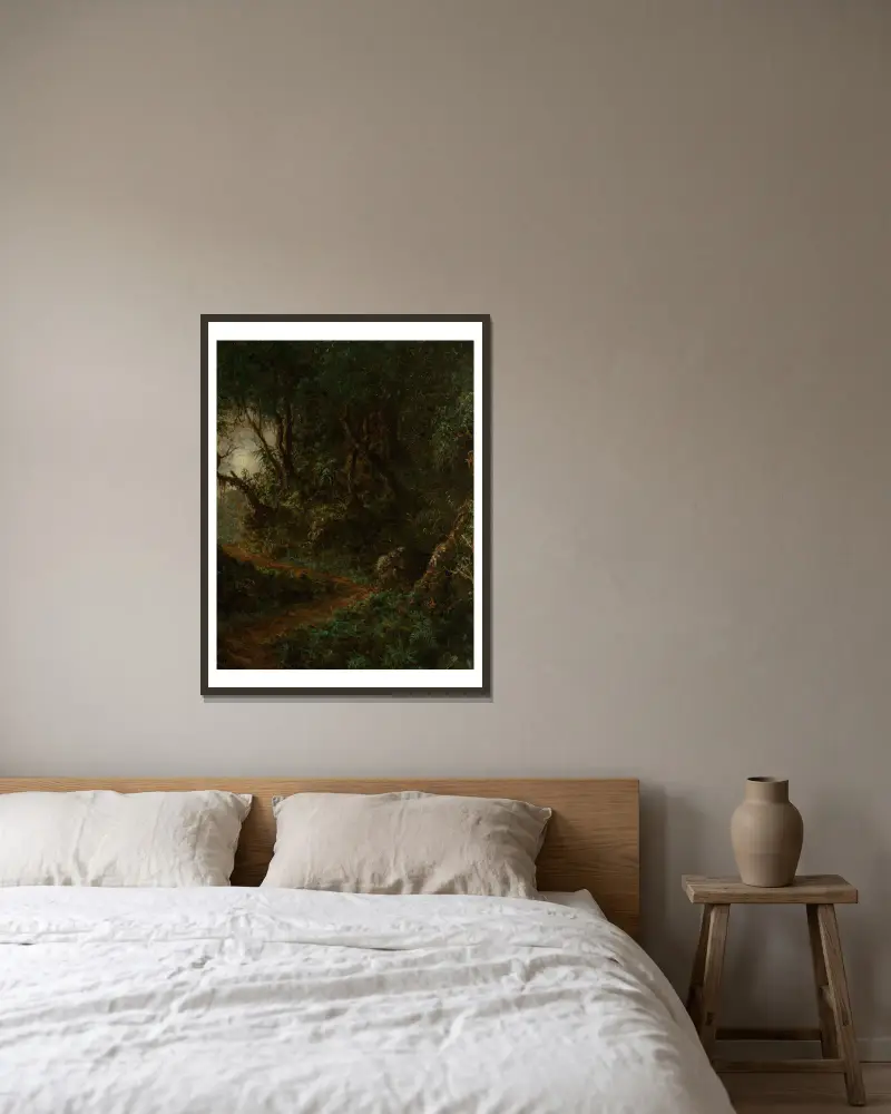 Tropikalna zieleń (Tropikalny krajobraz), Martin Johnson Heade w ramie na ścianie