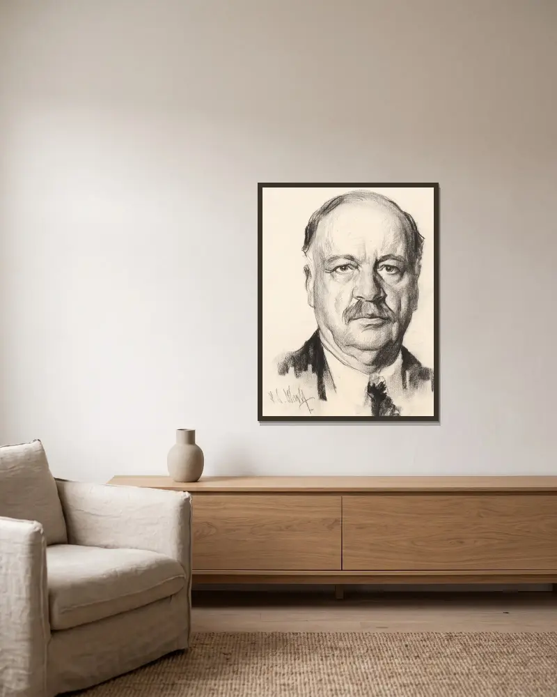 Charles Curtis, Samuel Johnson Woolf v rámu na stěně