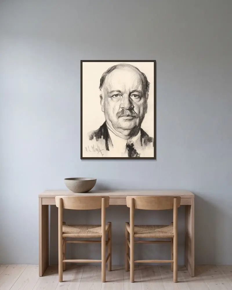 Charles Curtis, Samuel Johnson Woolf v rámu na stěně