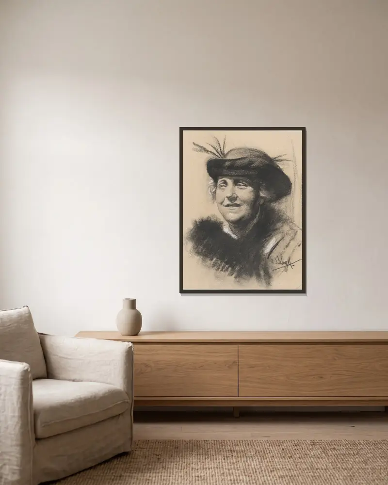 Elsa Loewenthal Einstein, Samuel Johnson Woolf v rámu na stěně