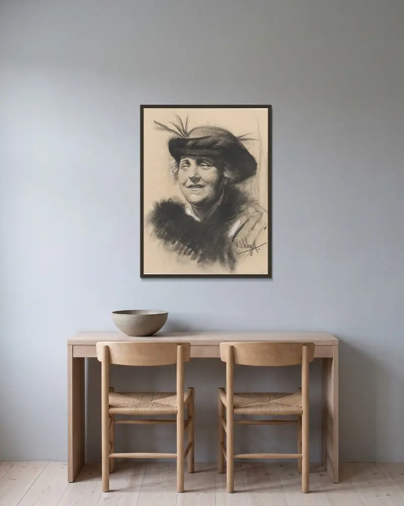 Elsa Loewenthal Einstein, Samuel Johnson Woolf v rámu na stěně