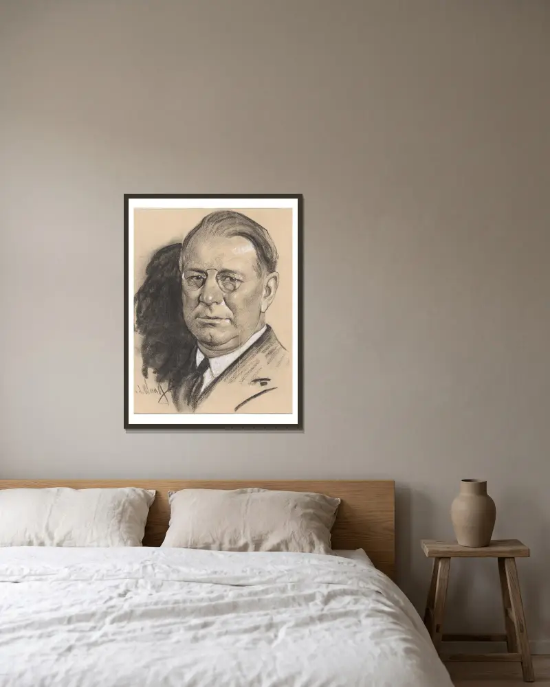 Frank Knox, Samuel Johnson Woolf v rámu na stěně