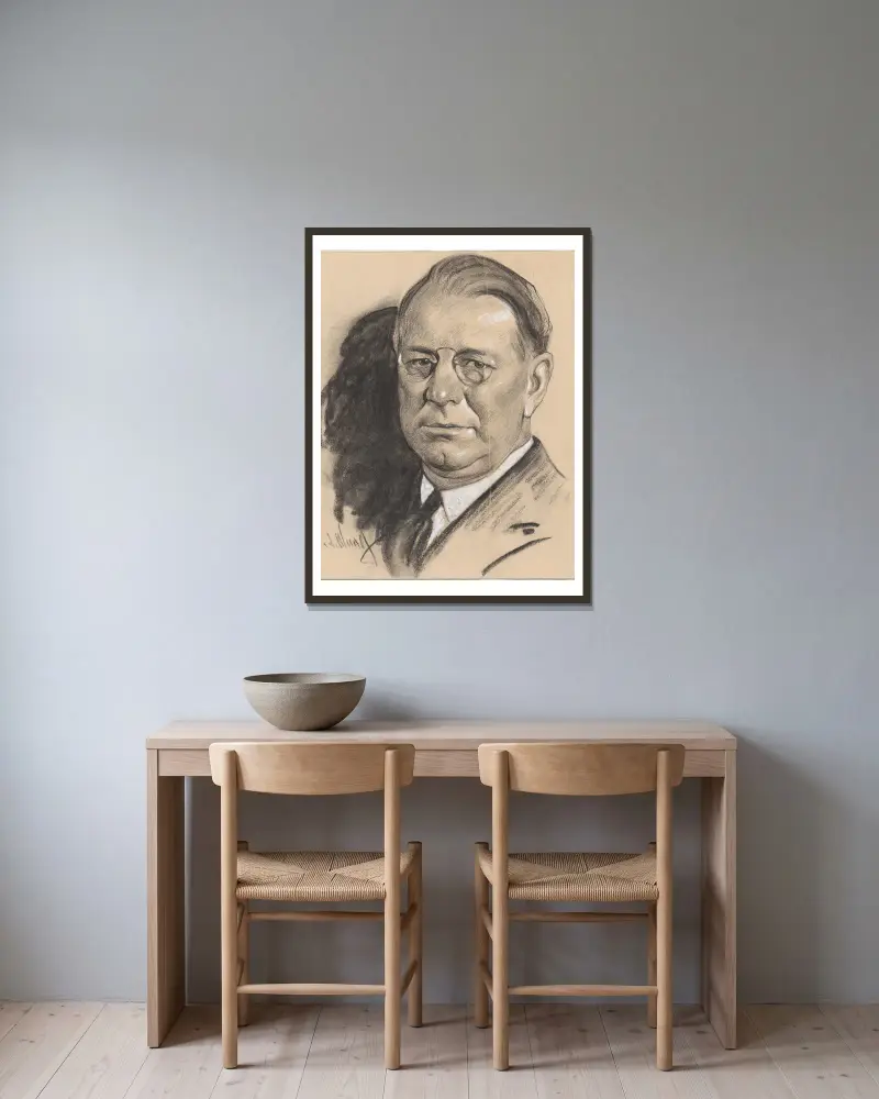 Frank Knox, Samuel Johnson Woolf v rámu na stěně