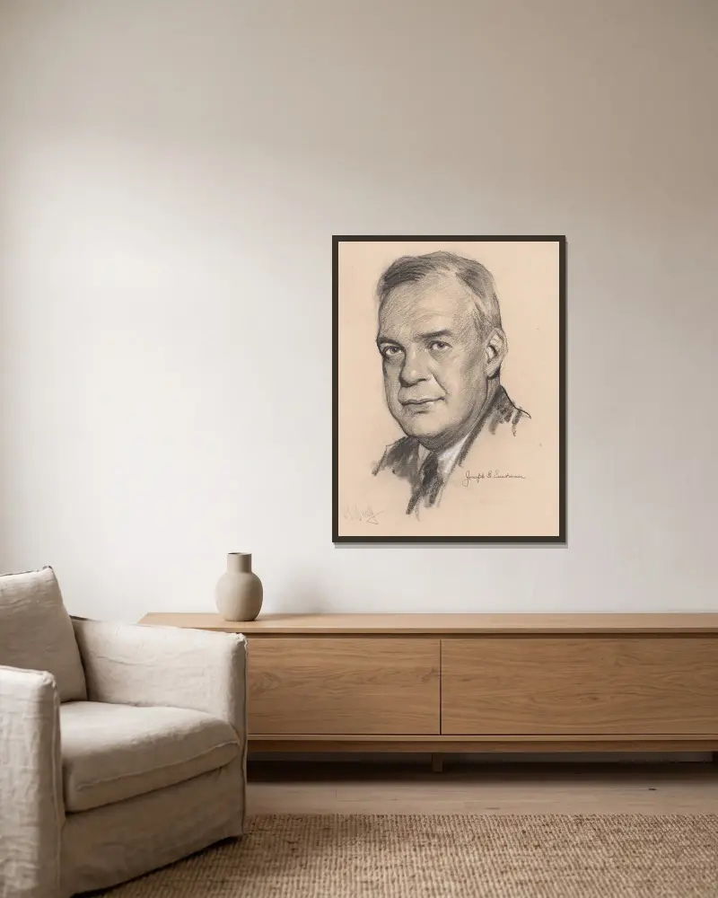 Joseph Bartlett Eastman von Samuel Johnson Woolf gerahmt an einer Wand
