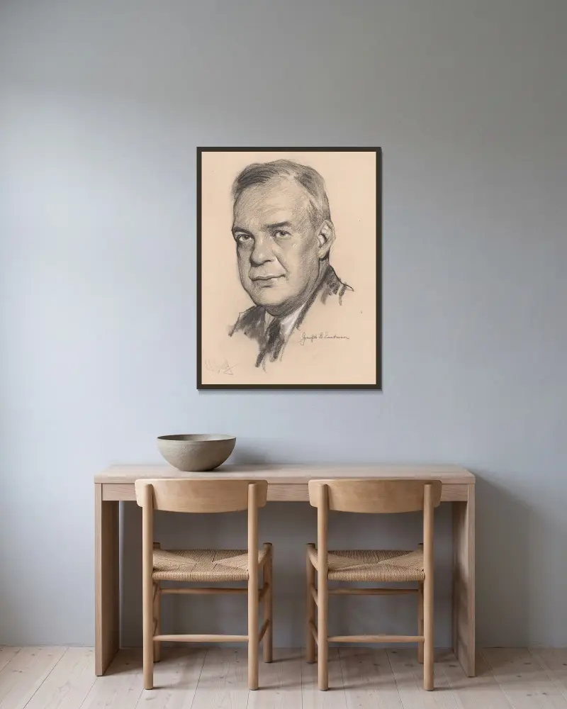 Joseph Bartlett Eastman von Samuel Johnson Woolf gerahmt an einer Wand