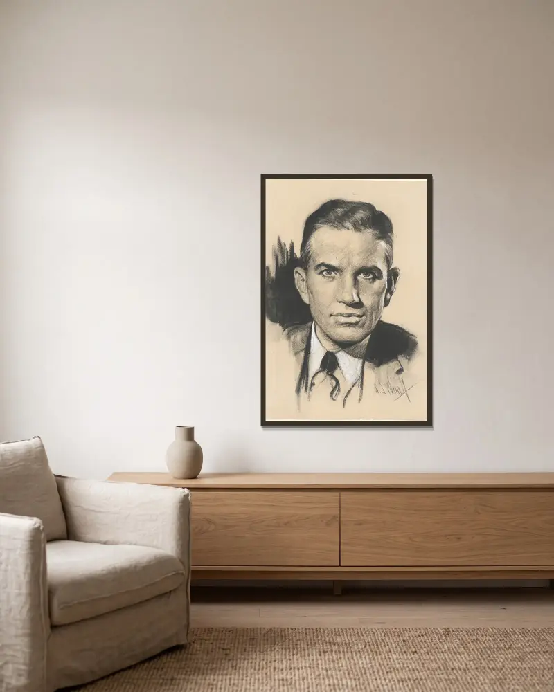 Rexford Guy Tugwell von Samuel Johnson Woolf gerahmt an einer Wand
