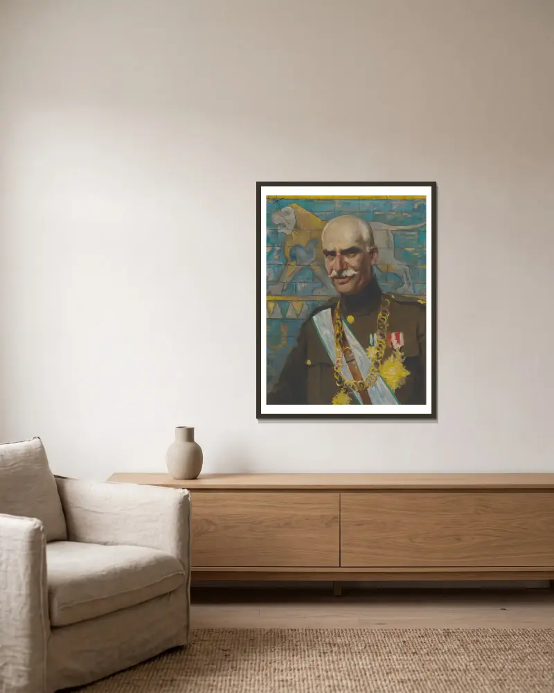 Reza Shah Pahlavi, Samuel Johnson Woolf v rámu na stěně