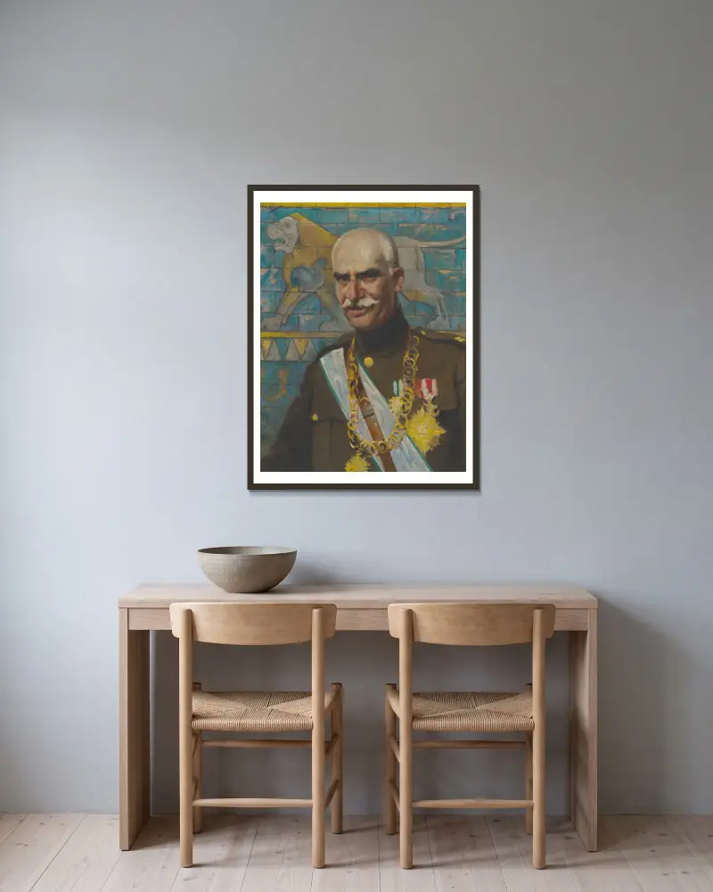 Reza Shah Pahlavi, Samuel Johnson Woolf v rámu na stěně