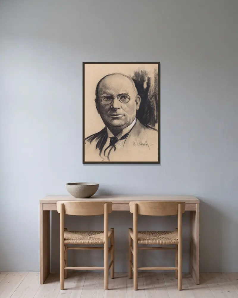 Richard Bedford Bennett von Samuel Johnson Woolf gerahmt an einer Wand
