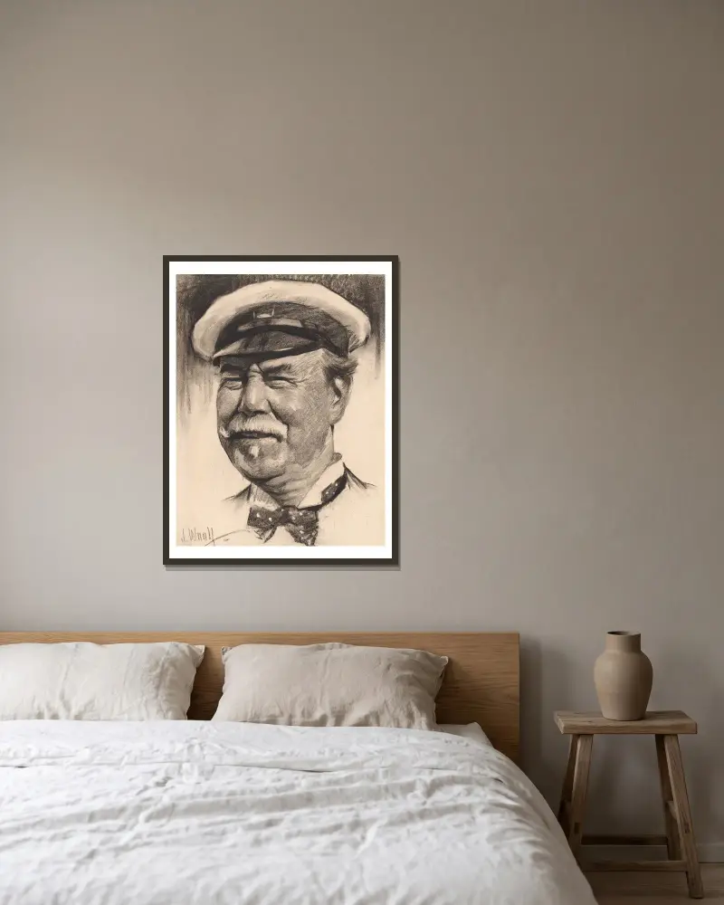 Sir Thomas Lipton von Samuel Johnson Woolf gerahmt an einer Wand