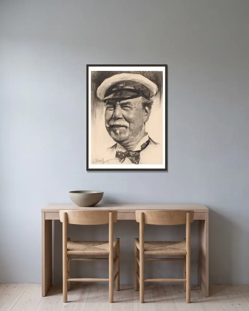 Sir Thomas Lipton von Samuel Johnson Woolf gerahmt an einer Wand