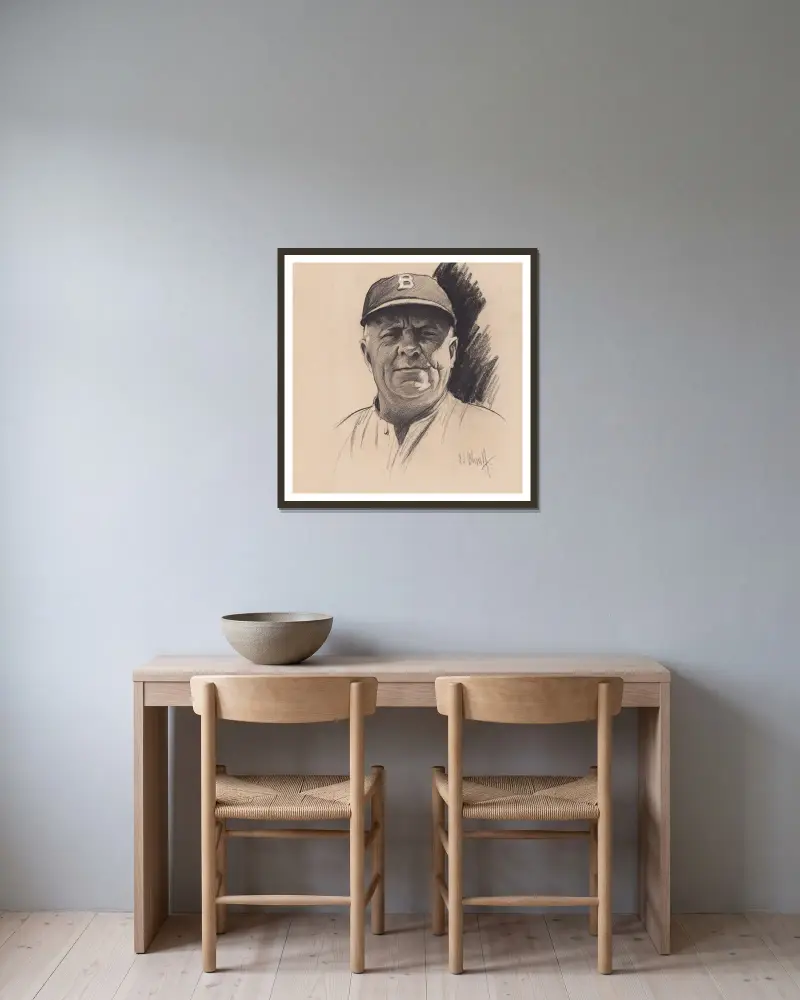 Wilbert Robinson von Samuel Johnson Woolf gerahmt an einer Wand