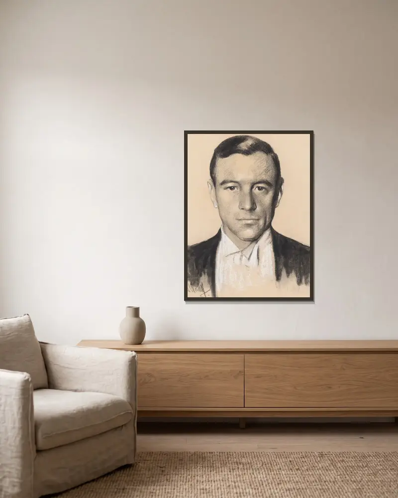 William Curtis Bok von Samuel Johnson Woolf gerahmt an einer Wand
