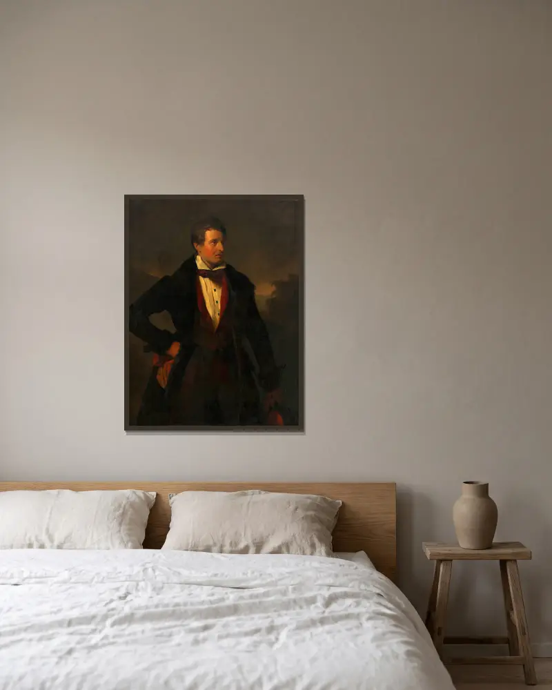 Franz Danhauser (der jüngere Bruder des Künstlers) von Josef Danhauser gerahmt an einer Wand