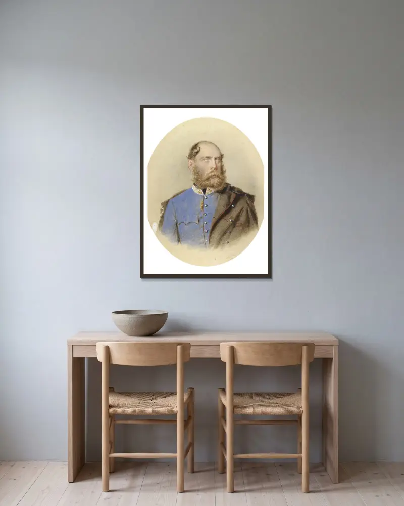 Ärkehertig Carl Ludwig av Josef Kriehuber inramad på en vägg