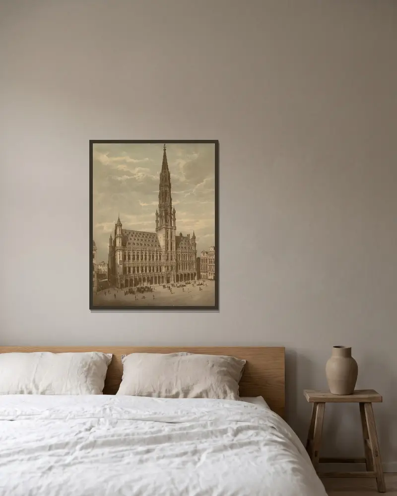 Bruselská radnice, Josef Langl v rámu na stěně