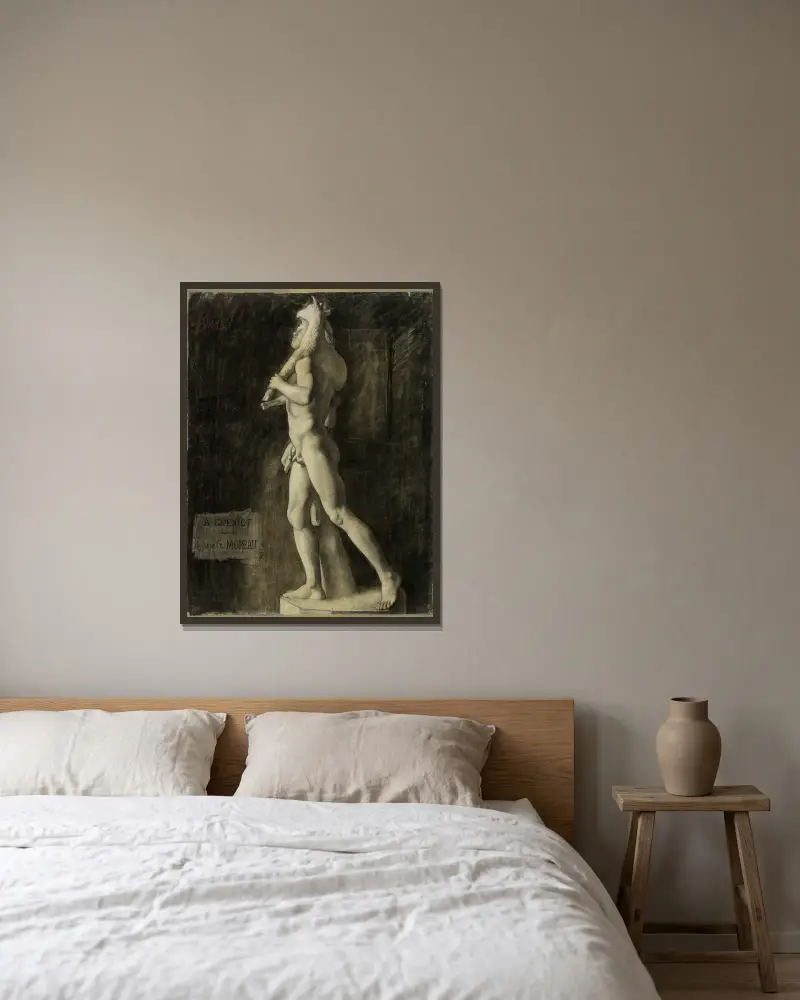 L’Aegophore von Arthur-Joseph Gueniot gerahmt an einer Wand