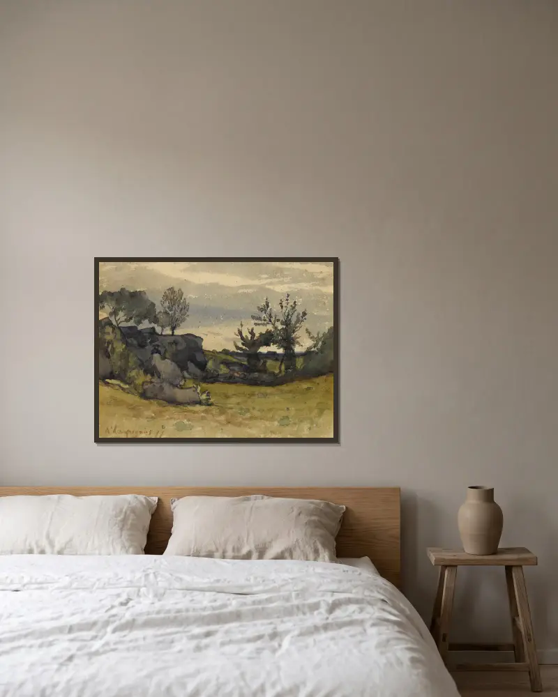 Dolina, Henri-Joseph Harpignies w ramie na ścianie