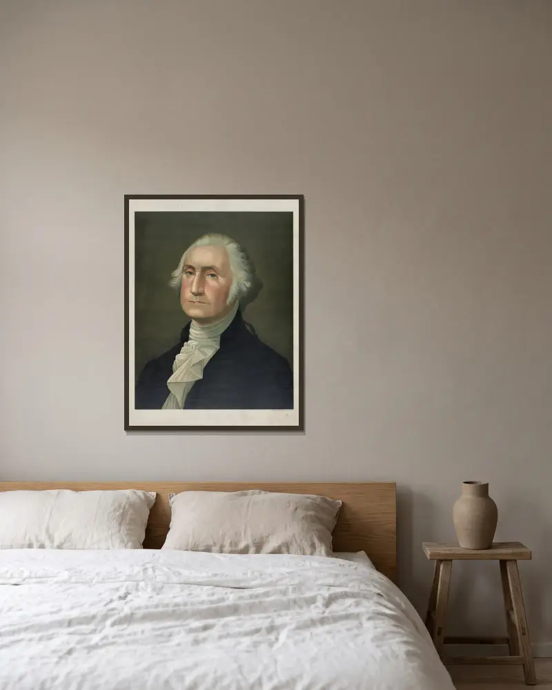 George Washington von Joseph Hoover gerahmt an einer Wand