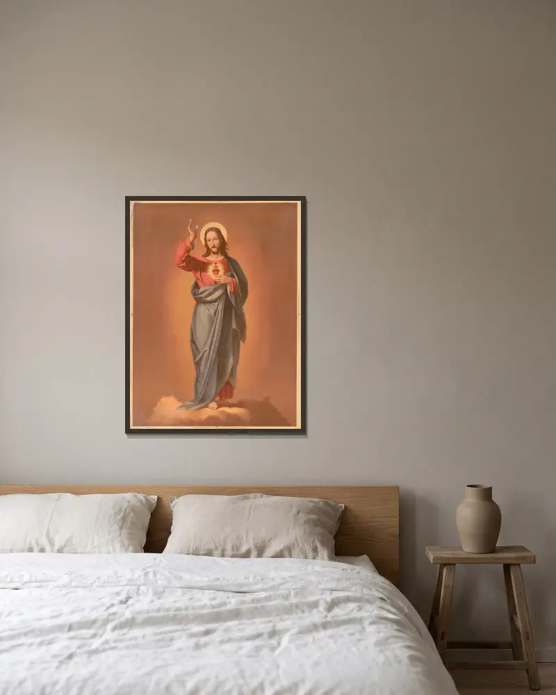 Jesus Christ av Joseph Hoover inramad på en vägg