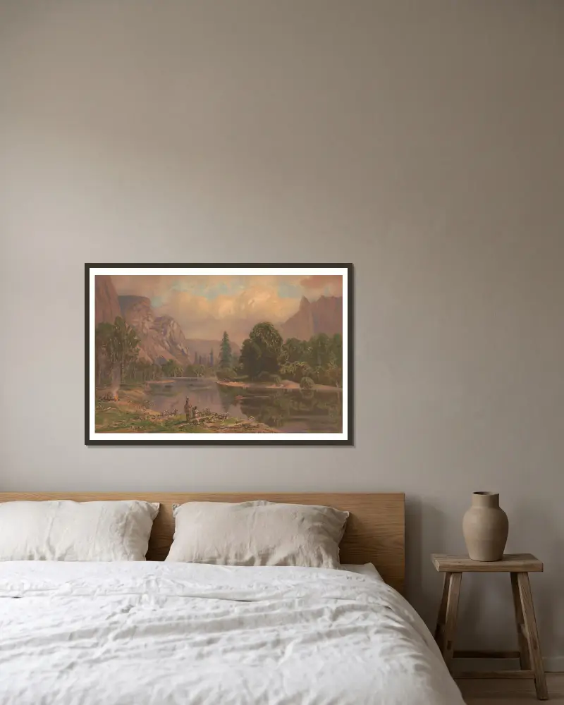 Yosemite Valley av Joseph Hoover inramad på en vägg