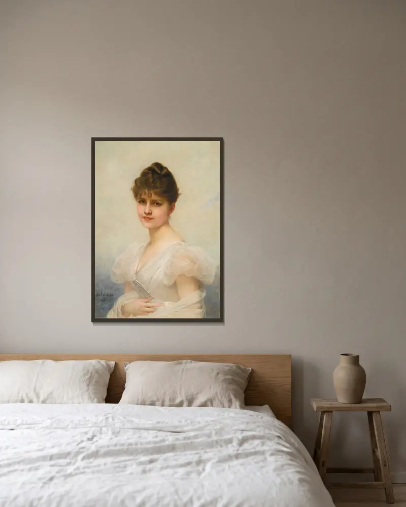 Edith Warren Miller von Jules Joseph Lefebvre gerahmt an einer Wand