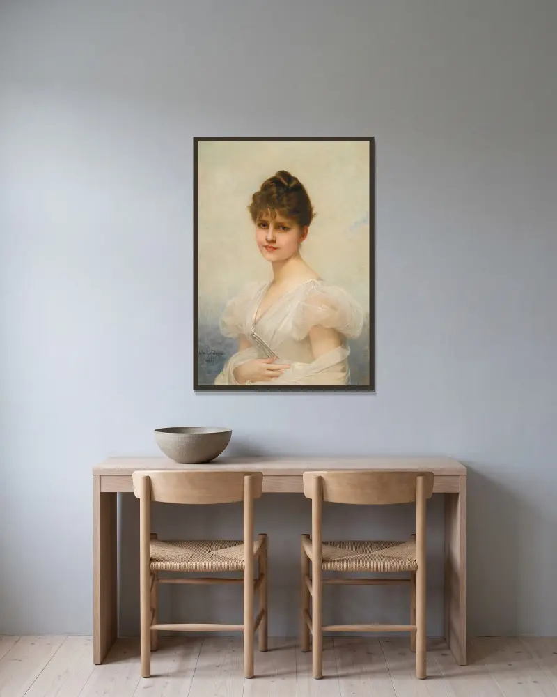 Edith Warren Miller von Jules Joseph Lefebvre gerahmt an einer Wand