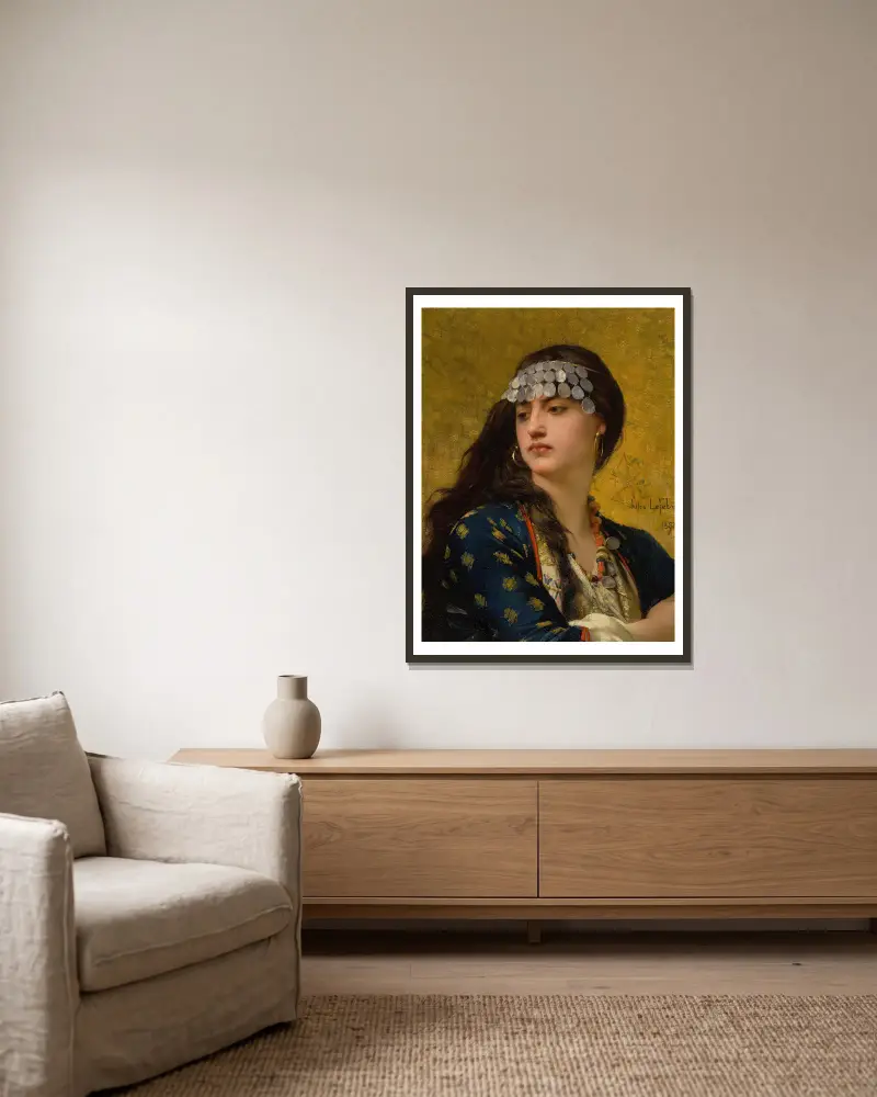 Fatima von Jules Joseph Lefebvre gerahmt an einer Wand