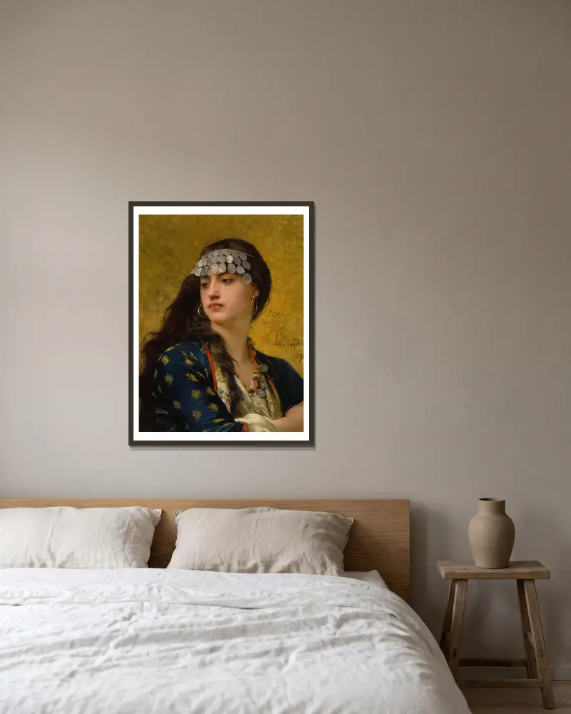Fatima von Jules Joseph Lefebvre gerahmt an einer Wand