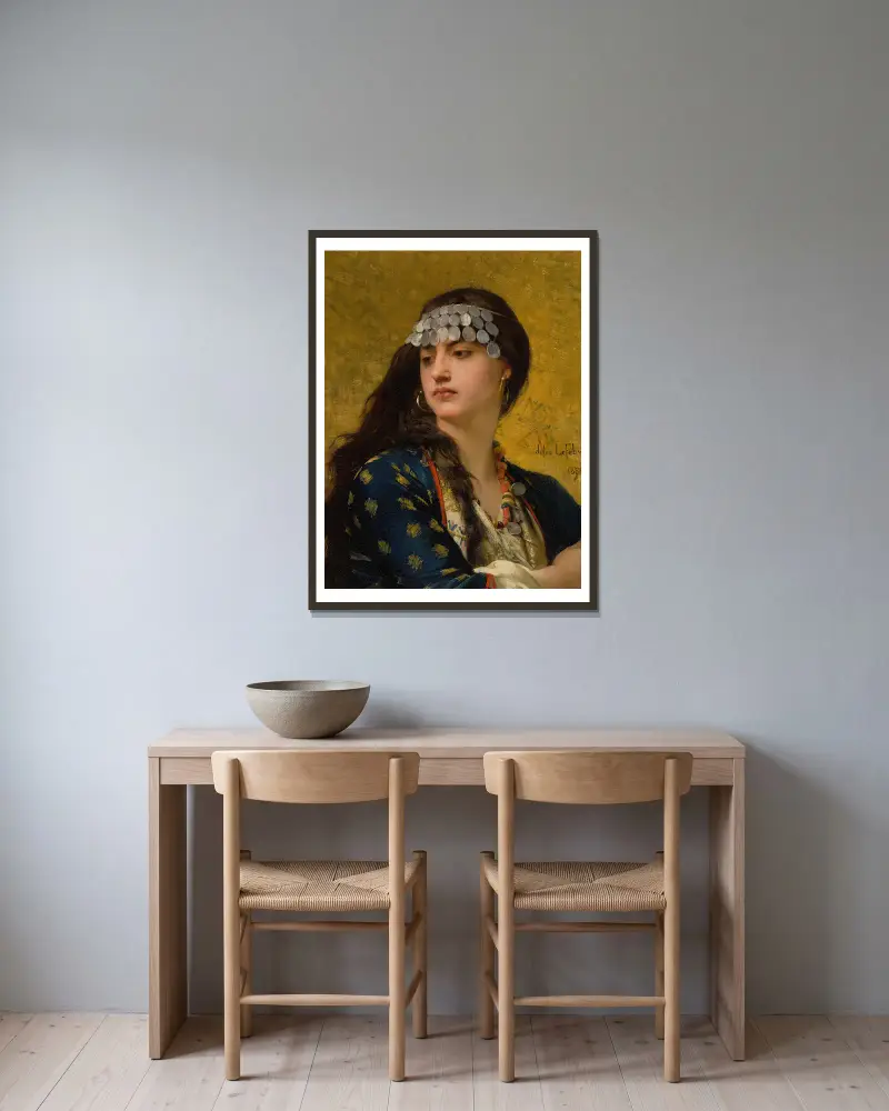 Fatima von Jules Joseph Lefebvre gerahmt an einer Wand
