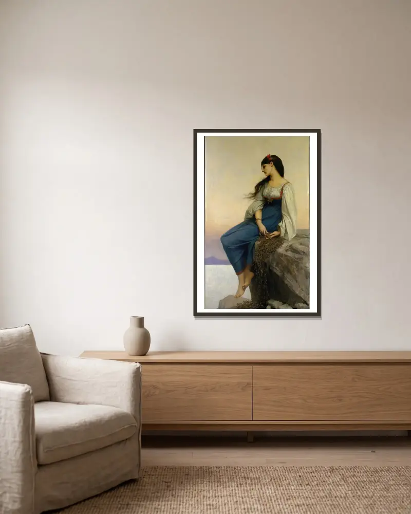 Graziella von Jules Joseph Lefebvre gerahmt an einer Wand