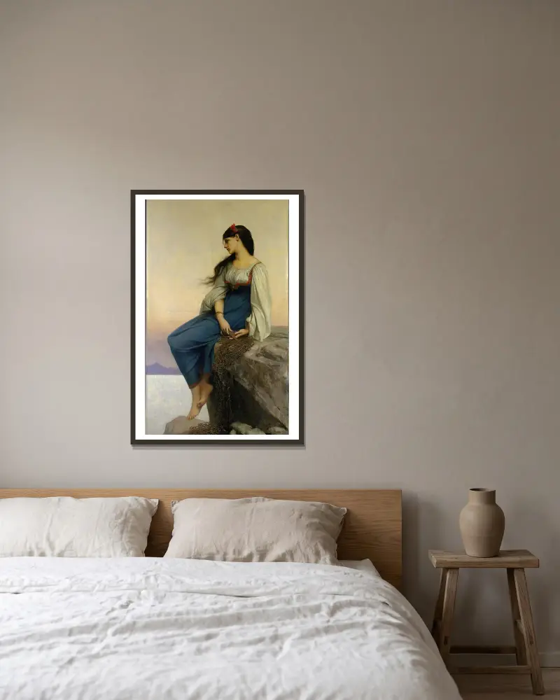Graziella von Jules Joseph Lefebvre gerahmt an einer Wand