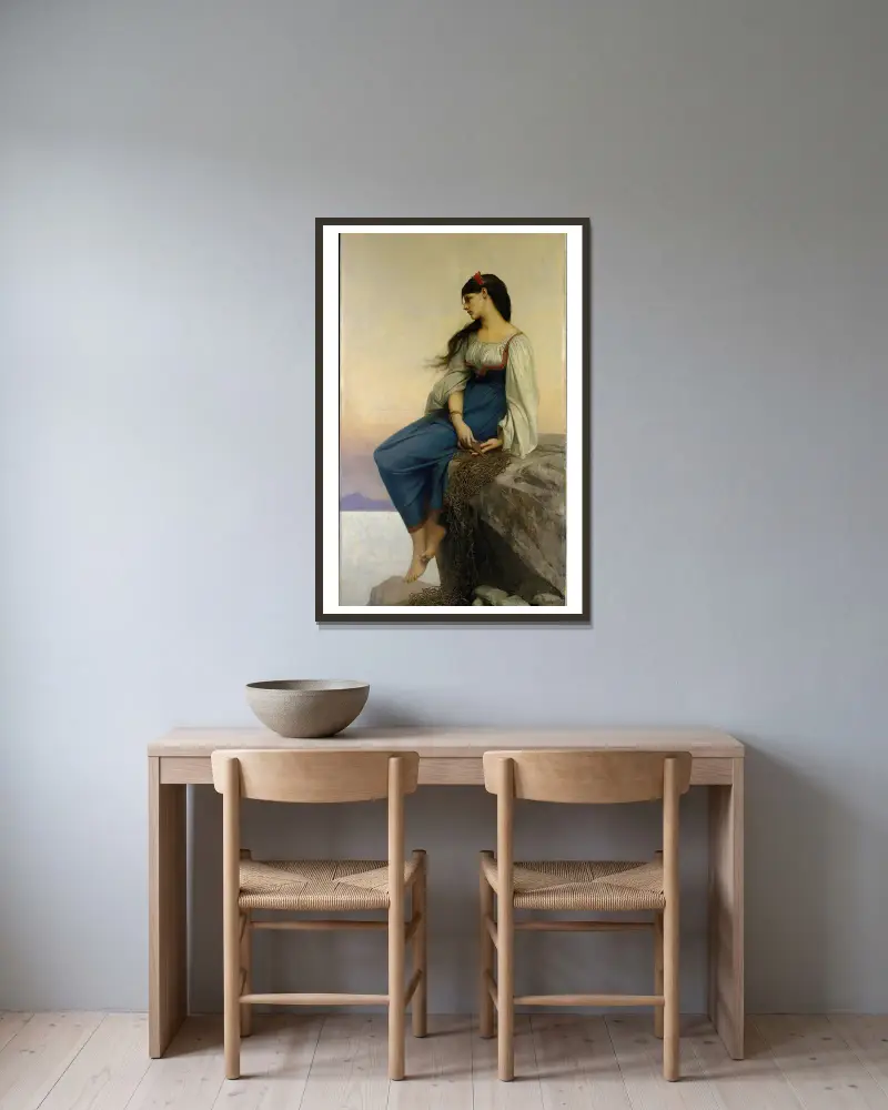 Graziella von Jules Joseph Lefebvre gerahmt an einer Wand