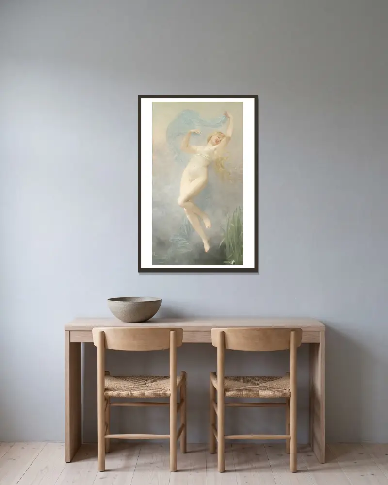 L’Aurore av Jules Joseph Lefebvre inramad på en vägg