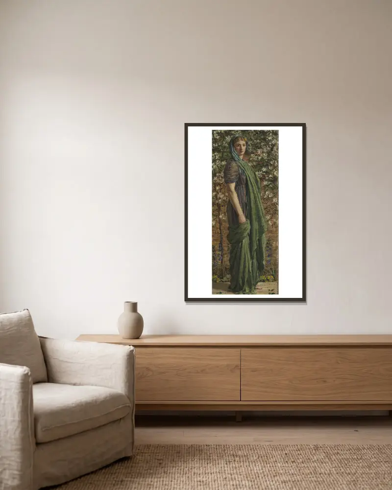 Ein Blumenausflug von Albert Joseph Moore gerahmt an einer Wand
