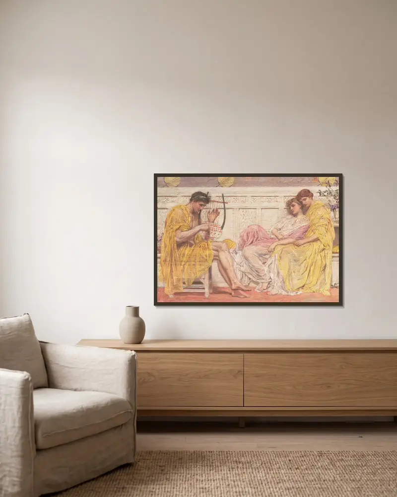 Hudebník, Albert Joseph Moore v rámu na stěně