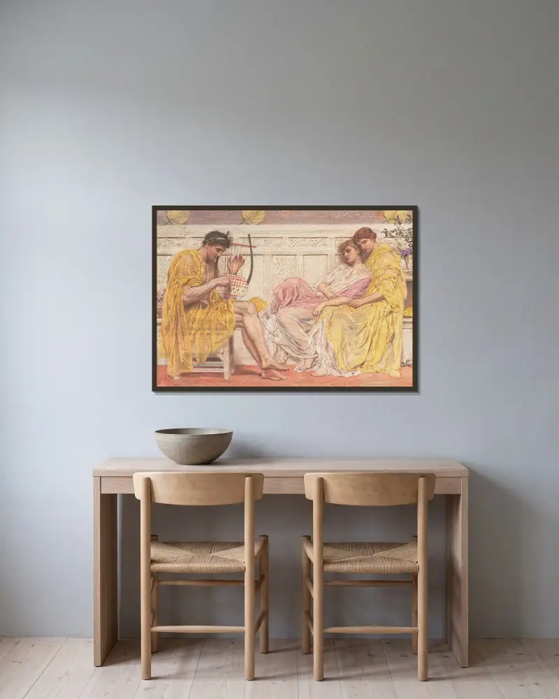 Hudebník, Albert Joseph Moore v rámu na stěně