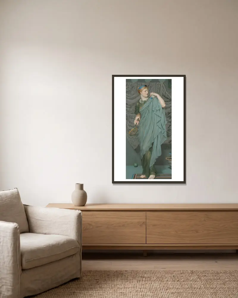Battledore von Albert Joseph Moore gerahmt an einer Wand
