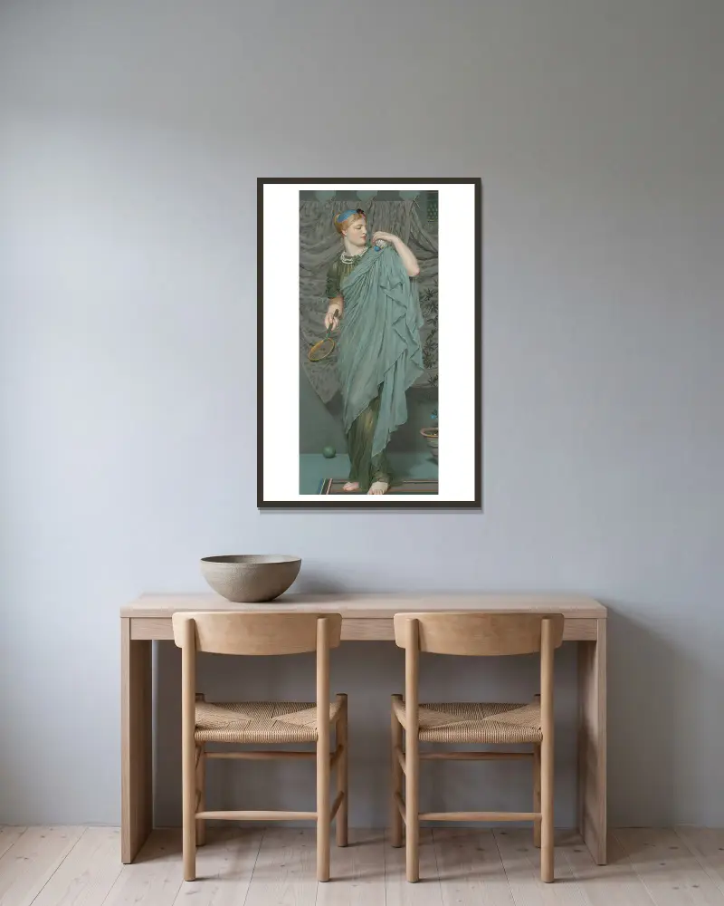 Battledore von Albert Joseph Moore gerahmt an einer Wand