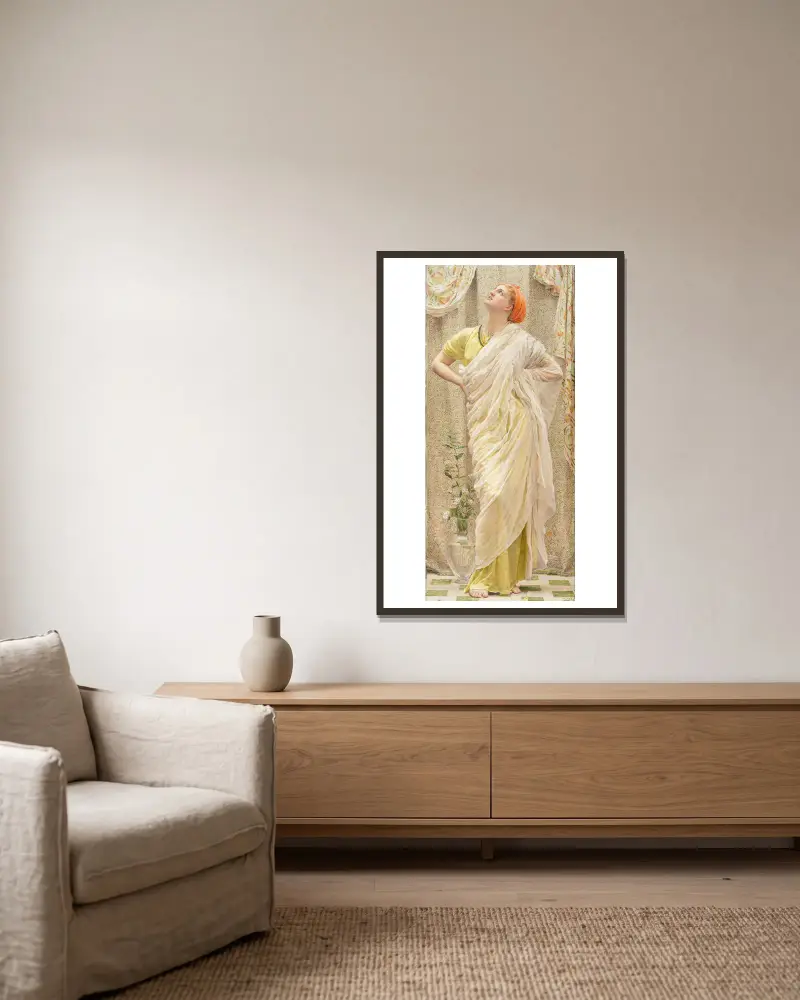 Vögel von Albert Joseph Moore gerahmt an einer Wand