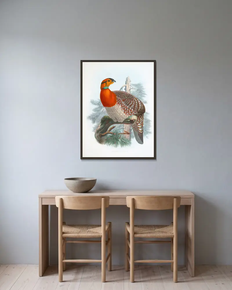 Ceriornis Blythii von Joseph Smit gerahmt an einer Wand