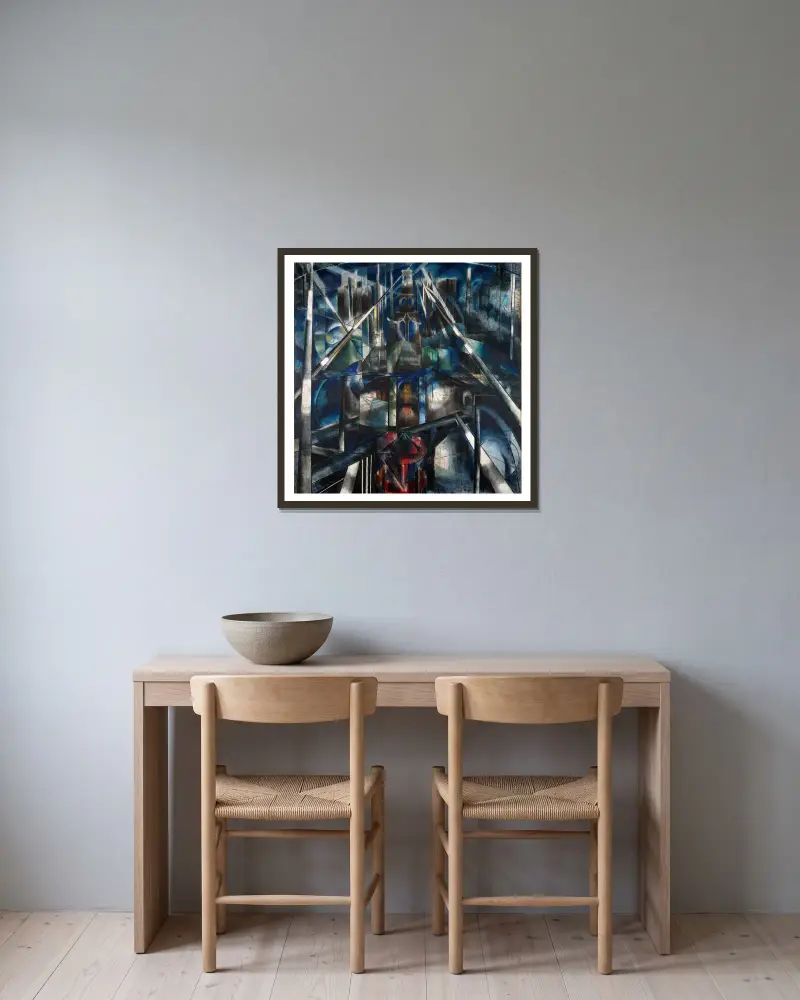 Most Brookliński, 1919 – nr 2, Joseph Stella w ramie na ścianie