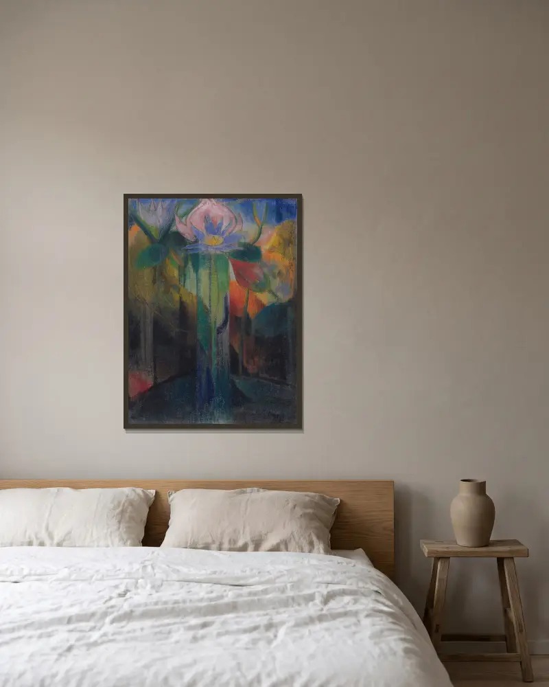 Jungle Foliage, Joseph Stella v rámu na stěně