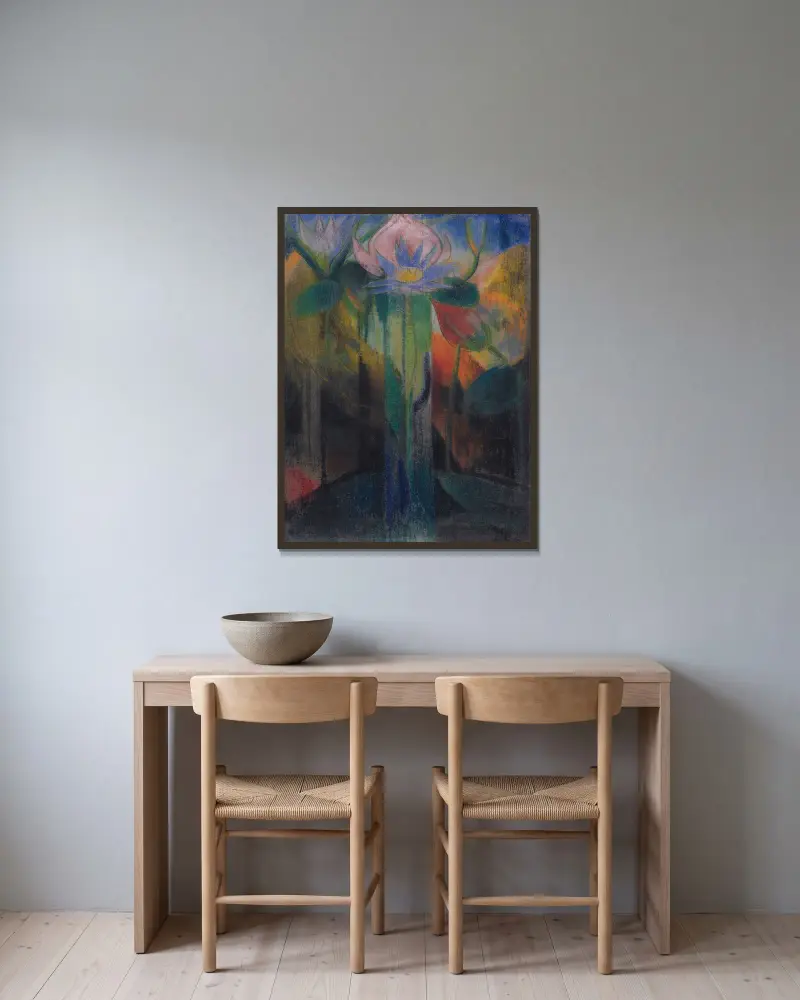 Jungle Foliage, Joseph Stella v rámu na stěně
