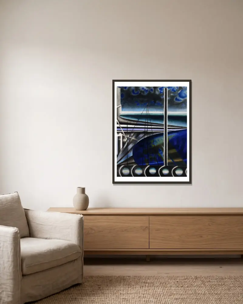 Metropolitan Port, Joseph Stella v rámu na stěně